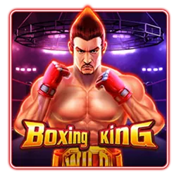A male human is on boxing stance with text Boxing King